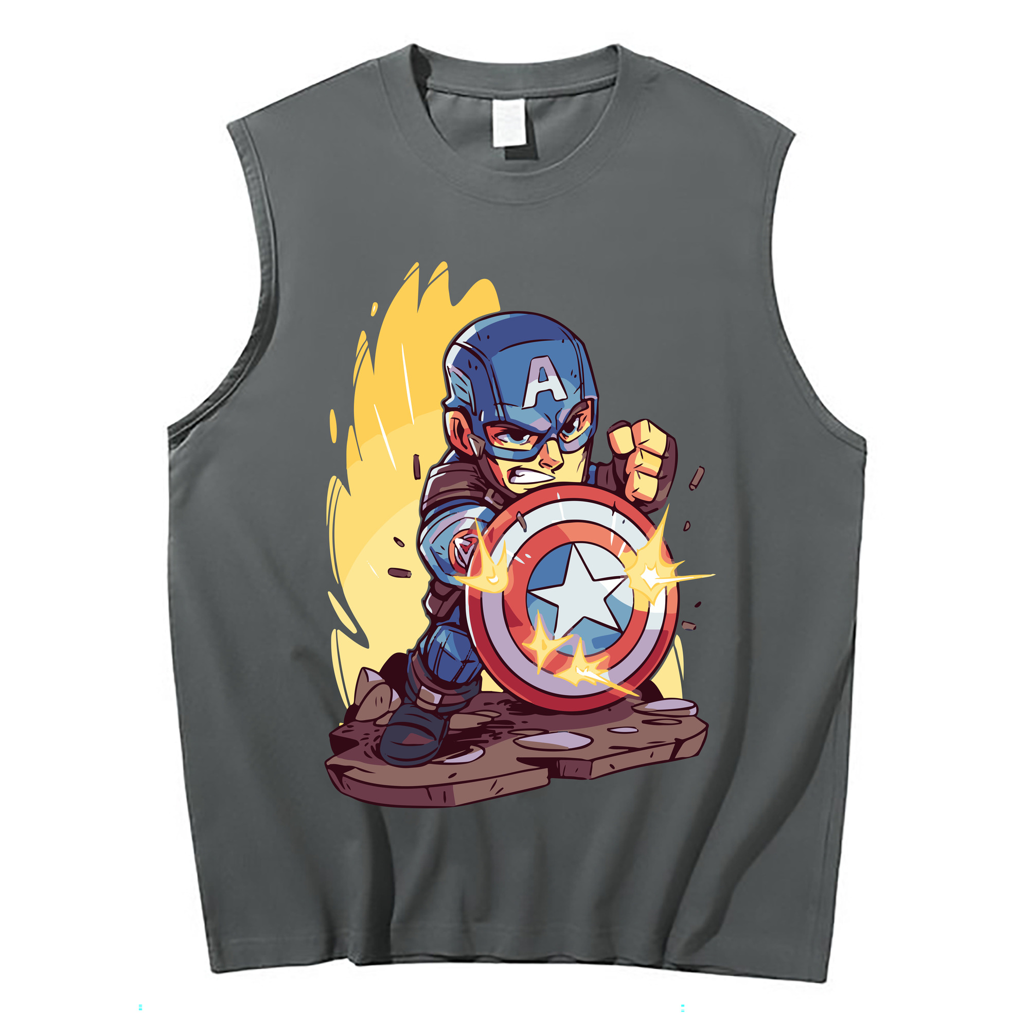 （画像用） アベンジャーズ The Avengers コットン100％タンクトップ（フロントプリント）